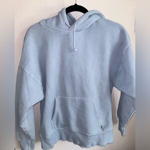 Cozy Fleece Boyfriend Hoodie- Baby Blue